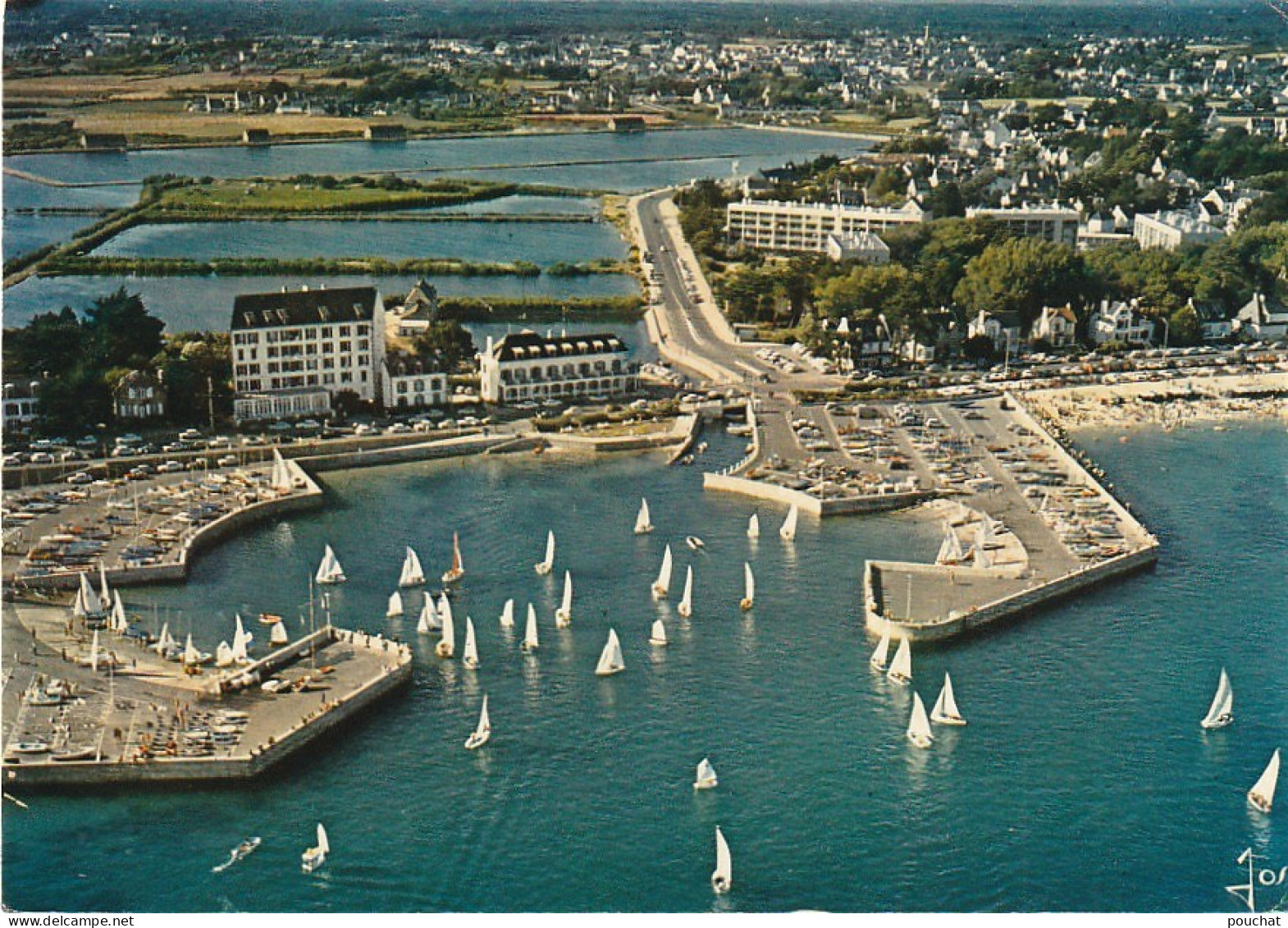 FI 16 -(56) CARNAC  -  LE CENTRE NAUTIQUE DE PORT ANDRO  - VUE AERIENNE -  CARTE COULEURS  - 2 SCANS - Carnac