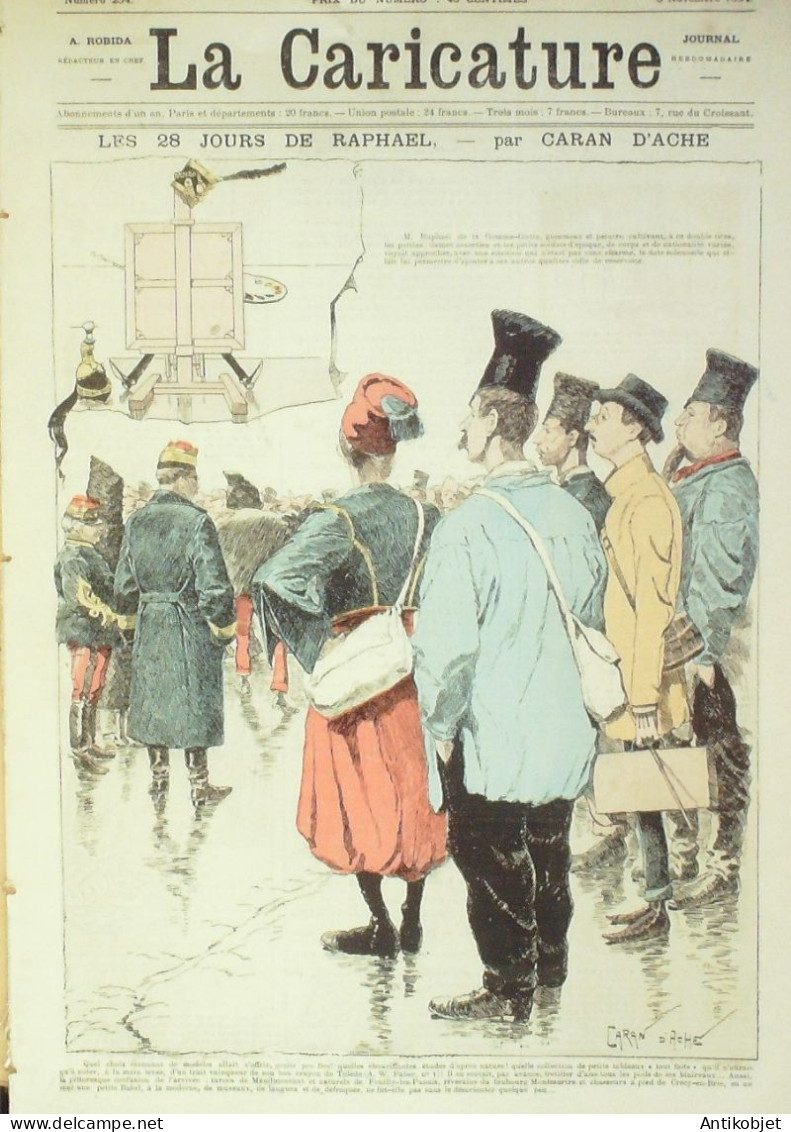 La Caricature 1884 N°254 28 Jours De Raphael Caran D'Ache Trock Chasse Gardée Loys - Revistas - Antes 1900