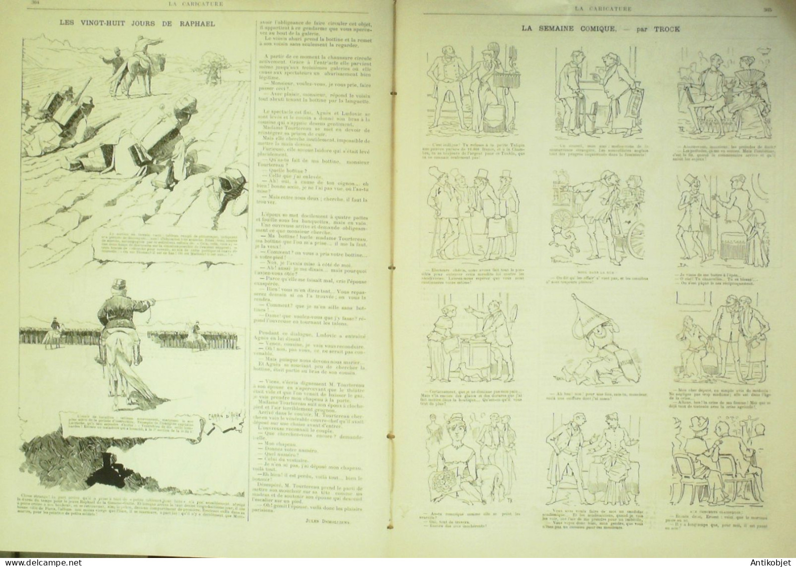 La Caricature 1884 N°254 28 Jours De Raphael Caran D'Ache Trock Chasse Gardée Loys - Revistas - Antes 1900