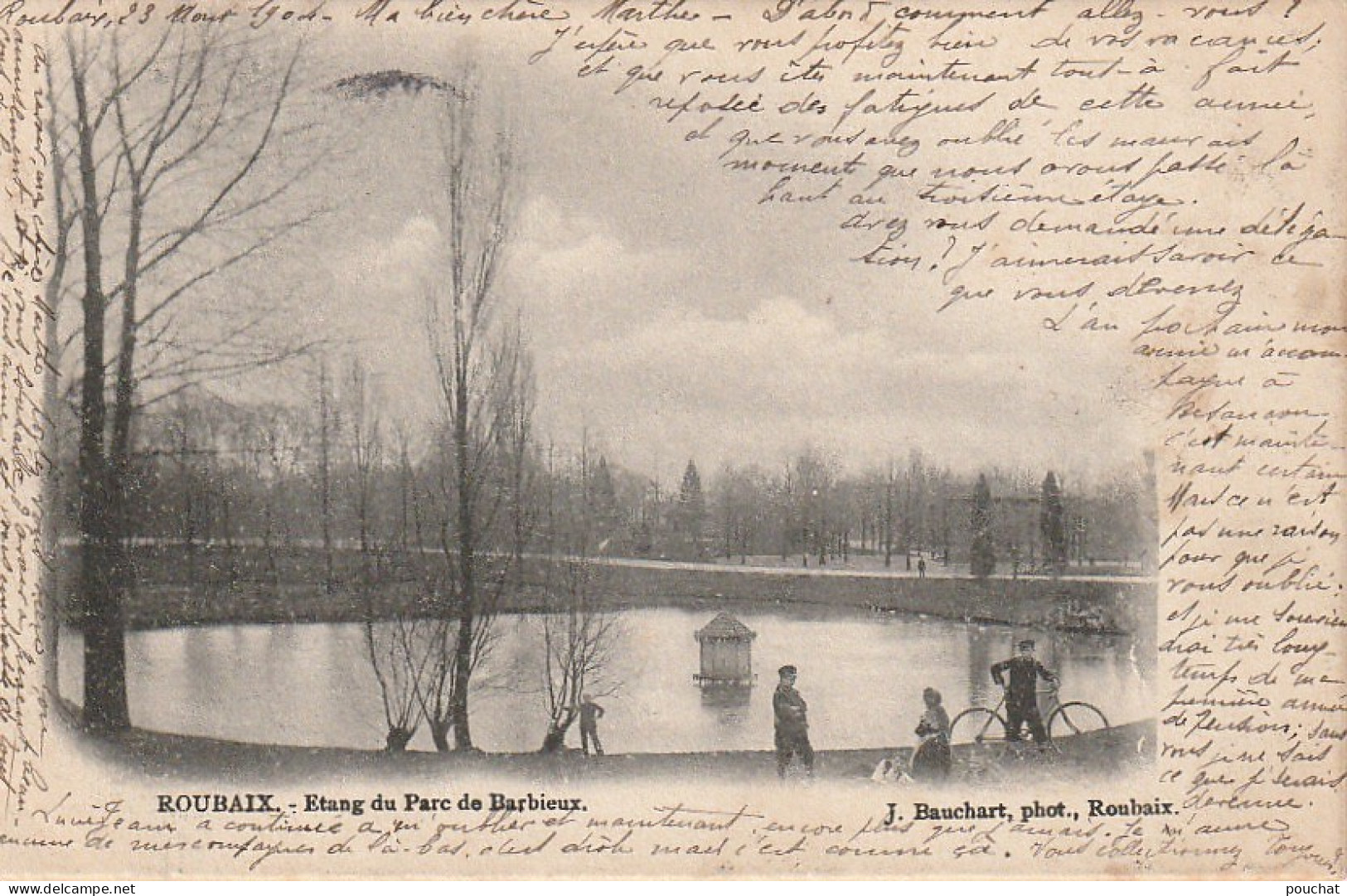 FI 24 -(59) ROUBAIX  -  ETANG DU PARC DE BARBIEUX - ANIMATION -  2 SCANS - Roubaix