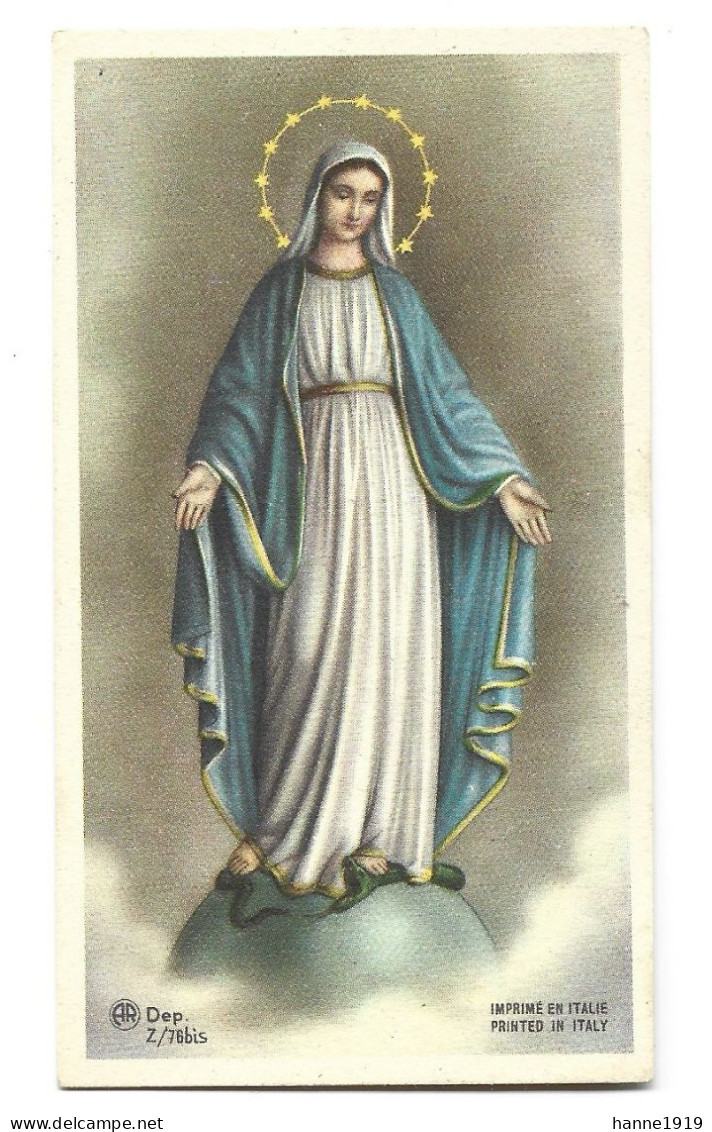 Holy Card Notre Dame Image Pieuse Printed In Italy Htje - Devotion Images