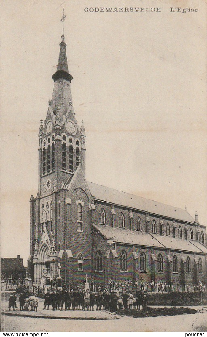 FI 25 -(59) GODEWAERSVELDE  -  L ' EGLISE  - ANIMATION - GROUPE D' ENFANTS  - 2 SCANS - Autres & Non Classés