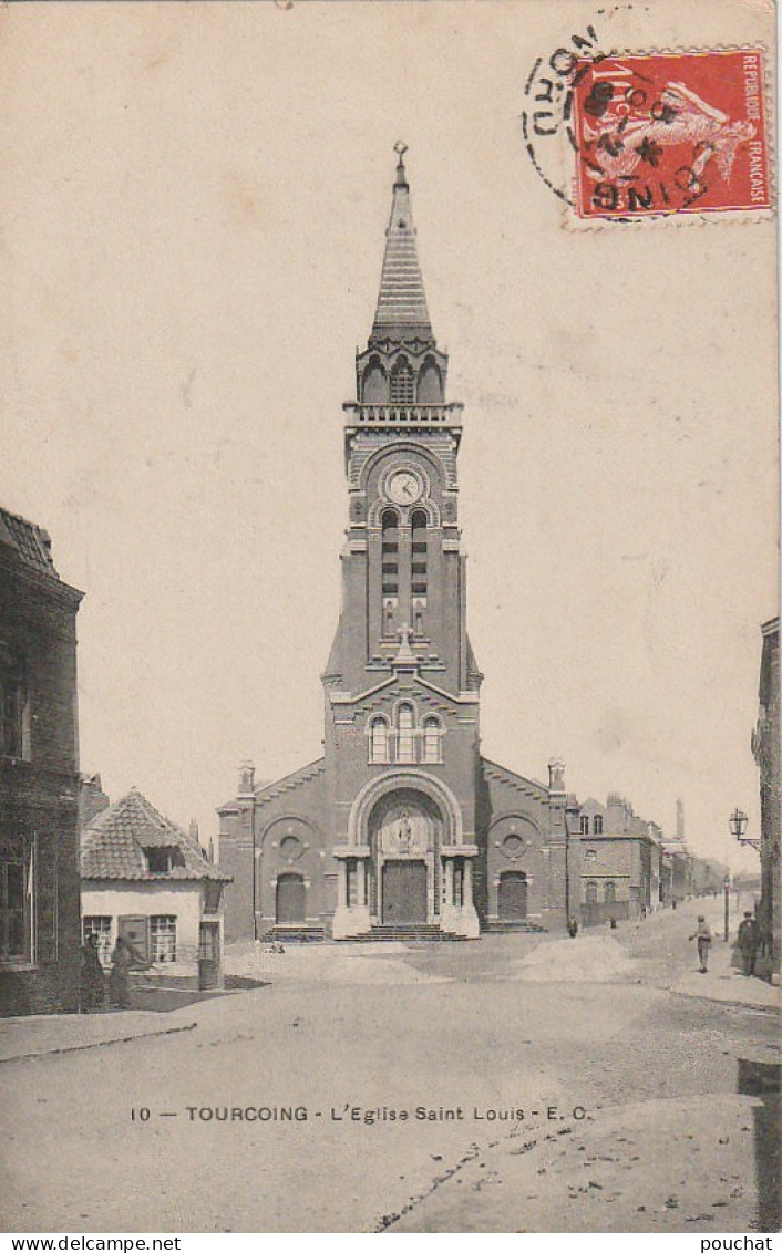 FI 25 -(59) TOURCOING  -  EGLISE SAINT LOUIS   - 2 SCANS - Tourcoing