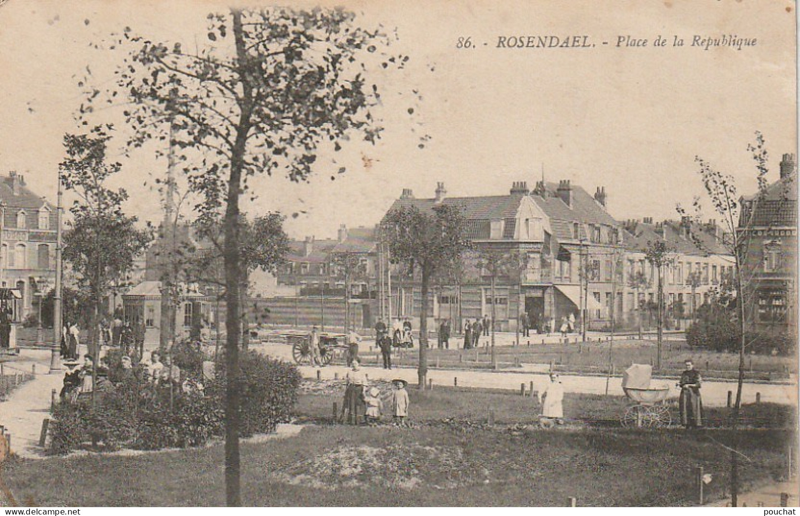 FI 25 -(59) ROSENDAEL  -   PLACE DE LA REPUBLIQUE   -  ANIMATION -  2 SCANS - Sonstige & Ohne Zuordnung