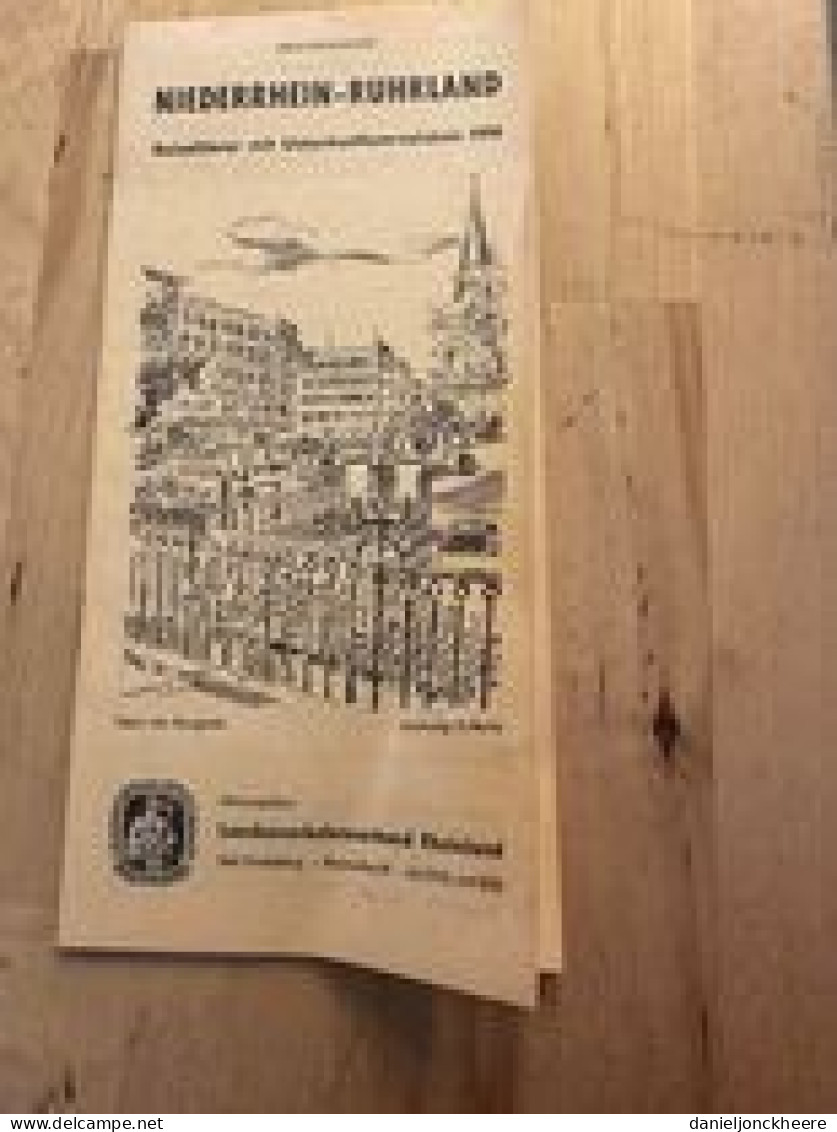 Niederrhein Ruhrland Folder Reisefuhrer Mit Unterkuntsverzeihcnis 1956 - Tourism Brochures