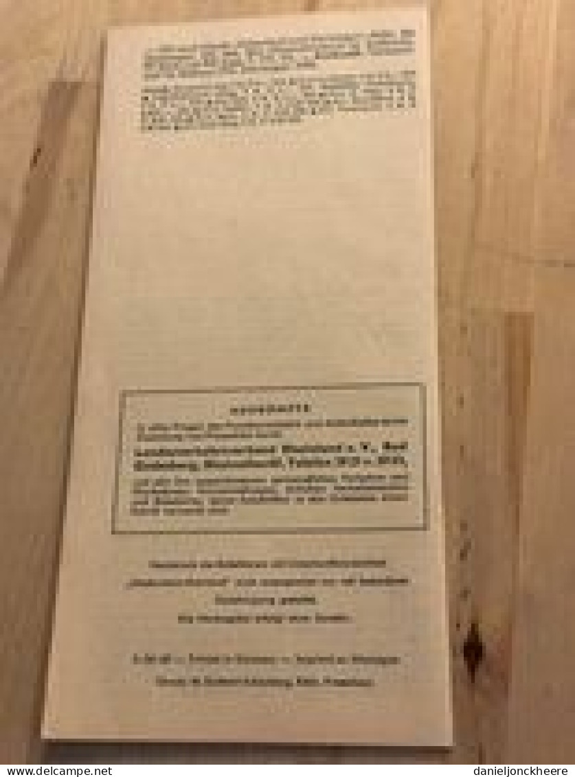 Niederrhein Ruhrland Folder Reisefuhrer Mit Unterkuntsverzeihcnis 1956 - Dépliants Turistici