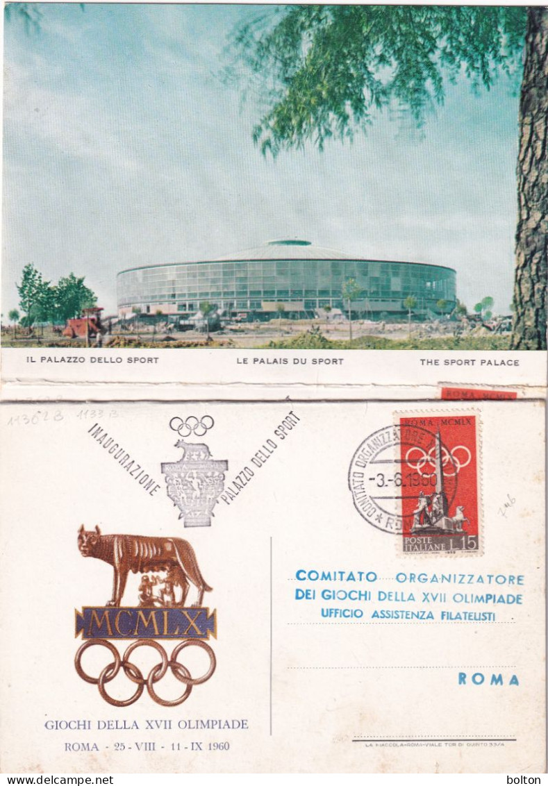 1959  Annullo Meccanico A Targhetta Figurato INAUGURAZIONE PALAZZO DELL SPORT Olimpiadi Di Roma 1960 - Sommer 1960: Rom