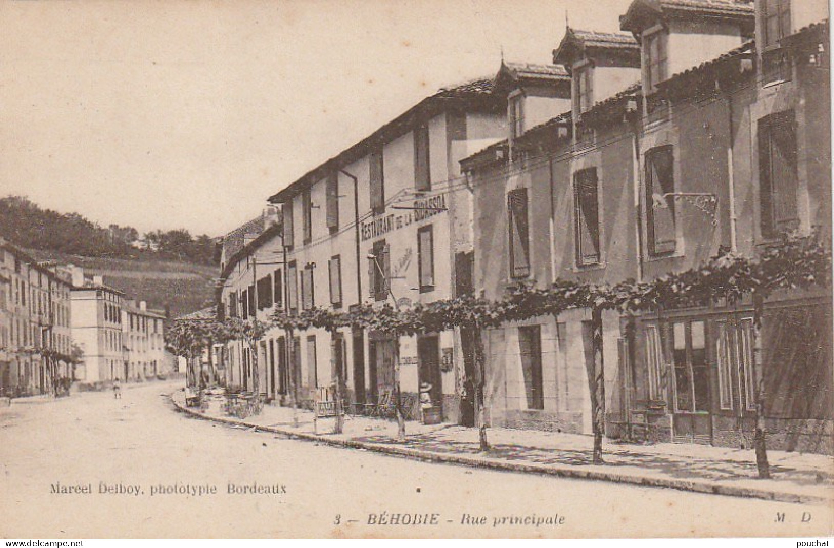 GU 25 -(64) BEHOBIE - RUE PRINCIPALE -  RESTAURANT DE LA BIDASSOA  -  2 SCANS - Béhobie