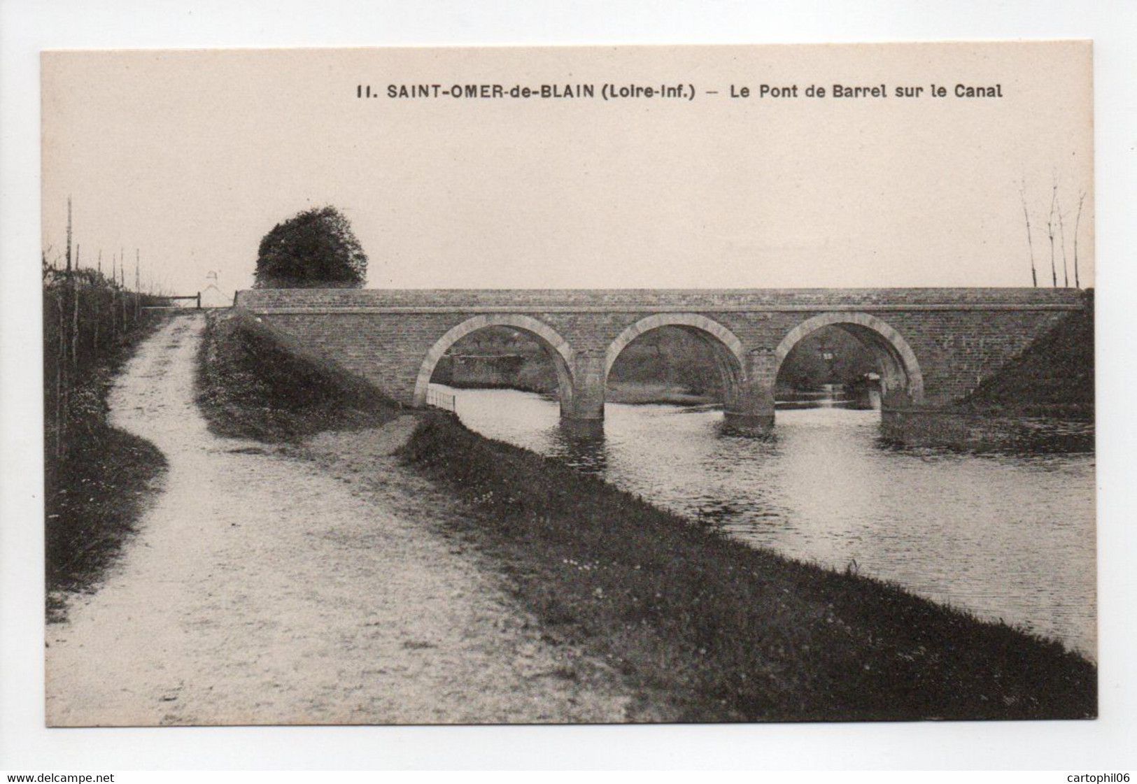 - CPA SAINT-OMER-DE-BLAIN (44) - Le Pont De Barrel Sur Le Canal (belle Animation) - Edition Chapeau N° 11 - - Blain