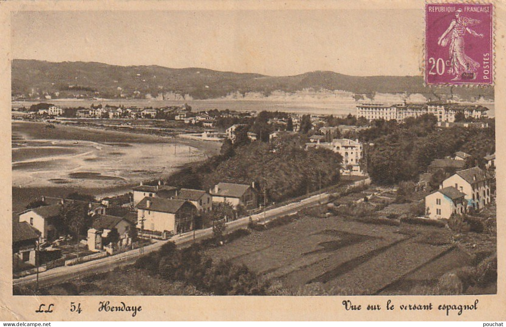 GU 26 -(64) HENDAYE  -   VUE SUR LE VERSANT ESPAGNOL -  2 SCANS - Hendaye