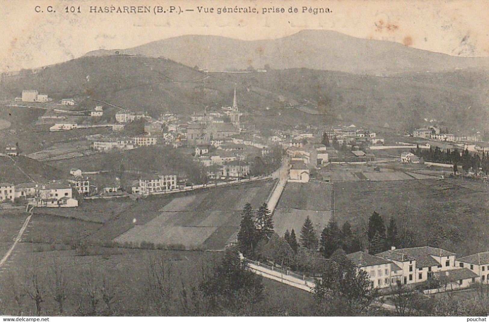 GU 26 -(64) HASPARREN   - VUE GENERALE , PRISE DE PEGNA  -  2 SCANS - Hasparren