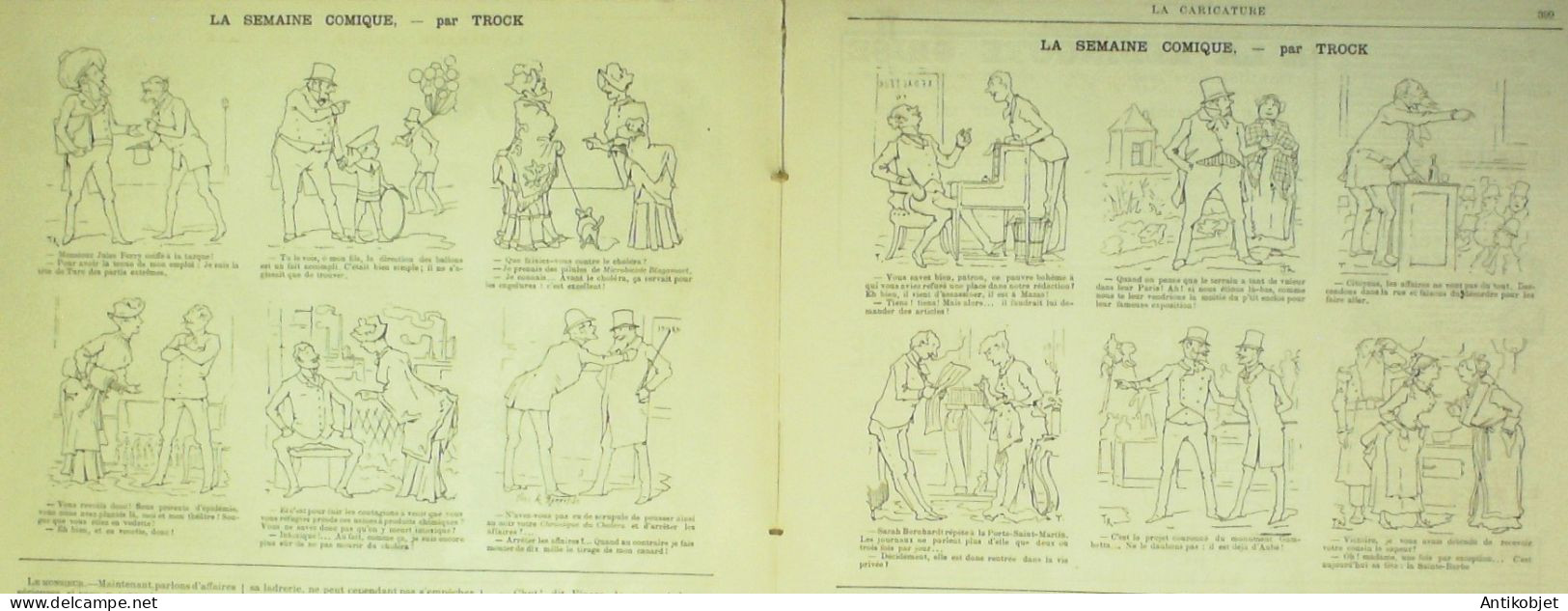 La Caricature 1884 N°258 Colonel Ramolloff Draner Pailleron Par Luque Gino Gibiers - Revues Anciennes - Avant 1900