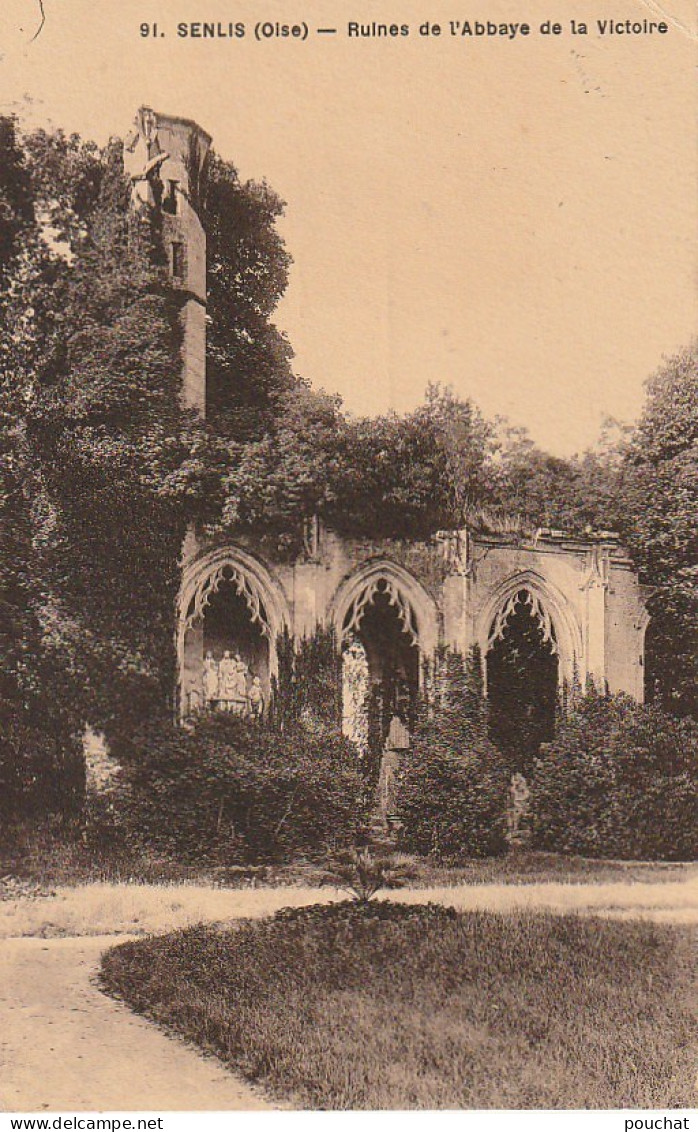 GU 1  -(60) SENLIS  -  RUINES DE L'ABBAYE DE LA VICTOIRE   -  2 SCANS - Senlis