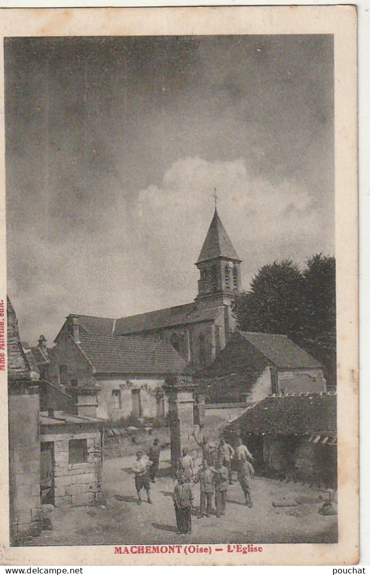 GU 1 -(60) MACHEMONT - L'EGLISE -  SOLDATS - 2 SCANS - Autres & Non Classés