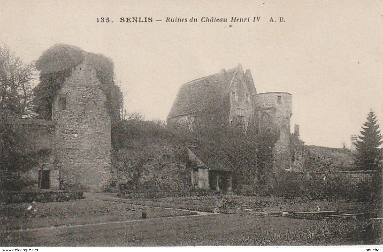 GU 1 -(60) SENLIS  -  RUINES DU CHATEAU HENRI IV  -  2 SCANS - Senlis