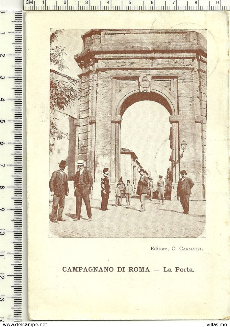 ROMA - CAMPAGNANO DI ROMA - LA PORTA - ANIMATA - F.P. - VG. 1913 - Altri Monumenti, Edifici