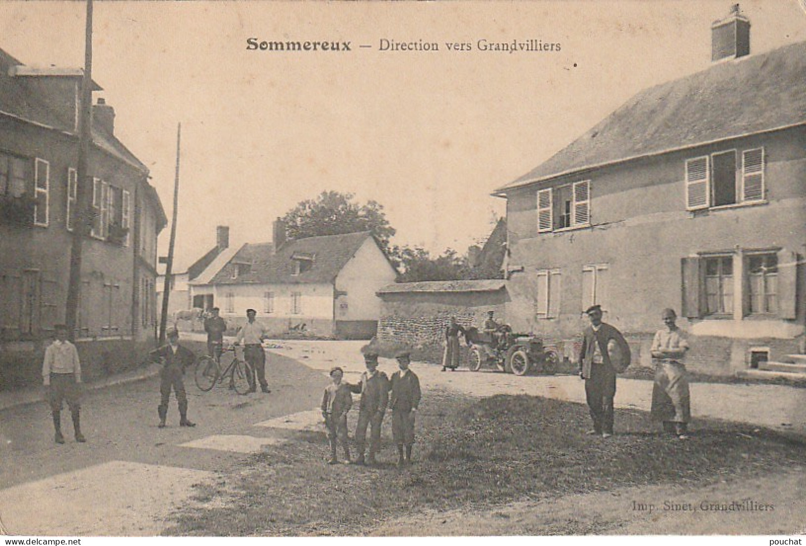 GU 2 -(60) SOMMEREUX  - DIRECTION VERS GRANDVILLIERS  - ANIMATION - VILLAGEOIS  -  AUTOMOBILE   - 2 SCANS - Otros & Sin Clasificación