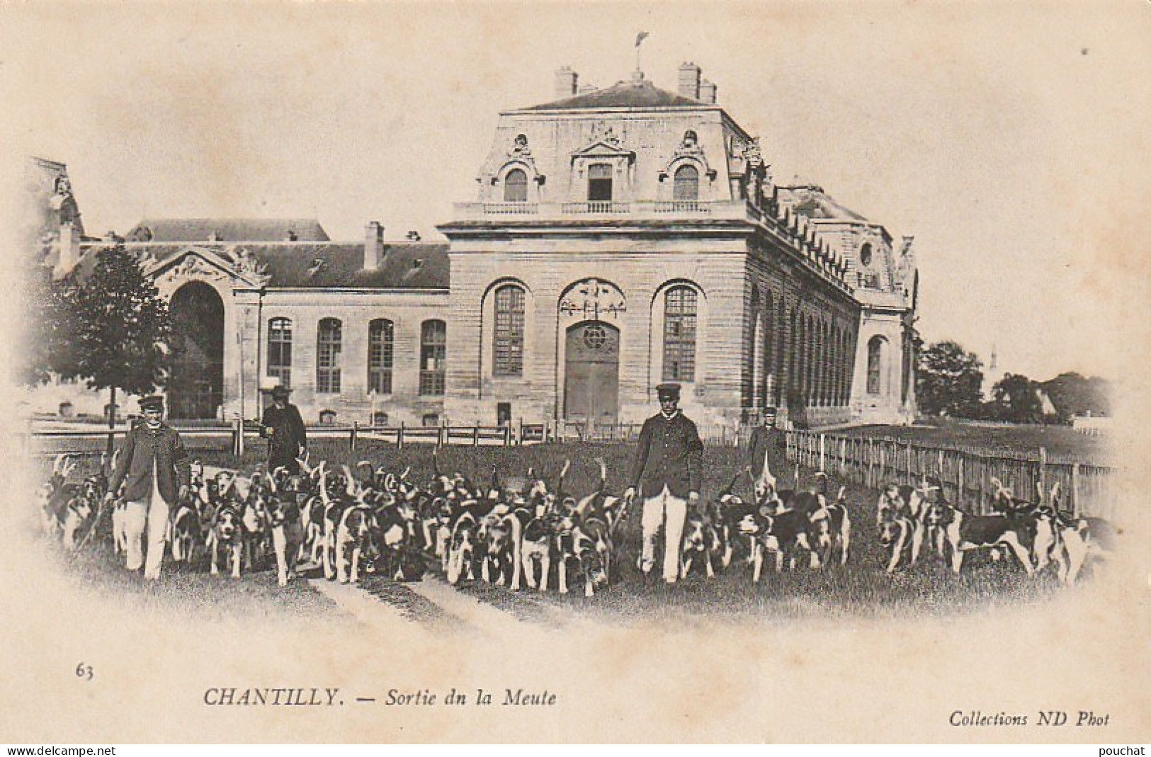 GU 1 -(60) CHANTILLY - SORTIE DE LA MEUTE - ANIMATION  -  2 SCANS - Chantilly