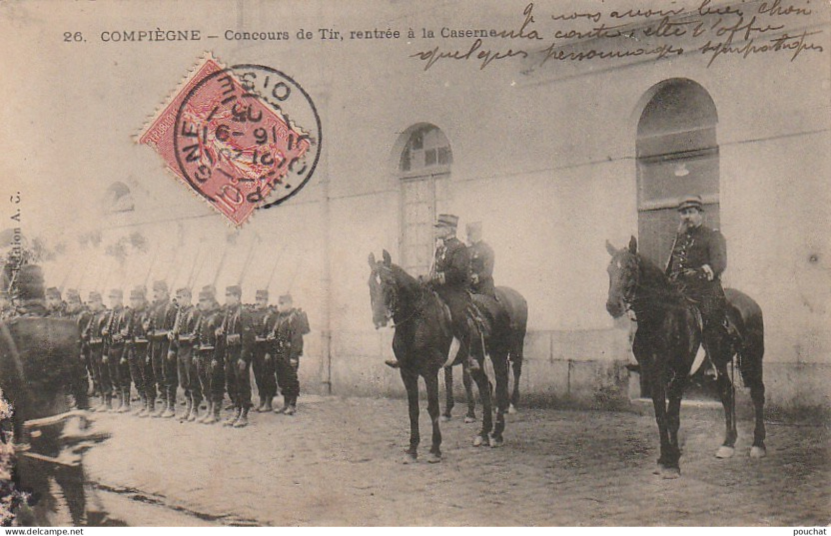 GU 2 -(60) COMPIEGNE  - CONCOURS DE TIR , RENTREE A LA CASERNE  - 2 SCANS - Compiegne