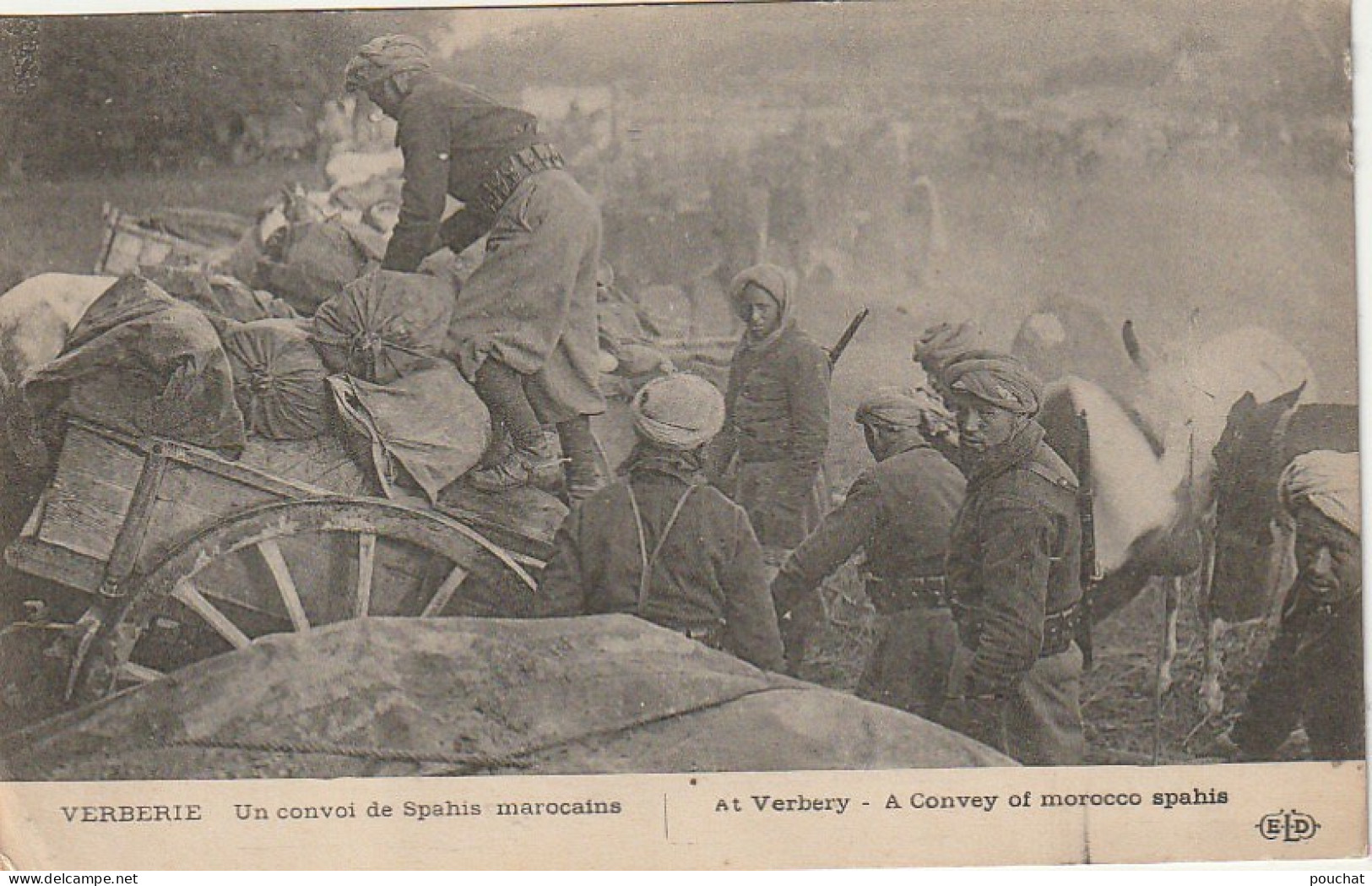 GU 2 -(60) VERBERIE  -   UN CONVOI DE SPAHIS MAROCAINS  -   2 SCANS - Verberie