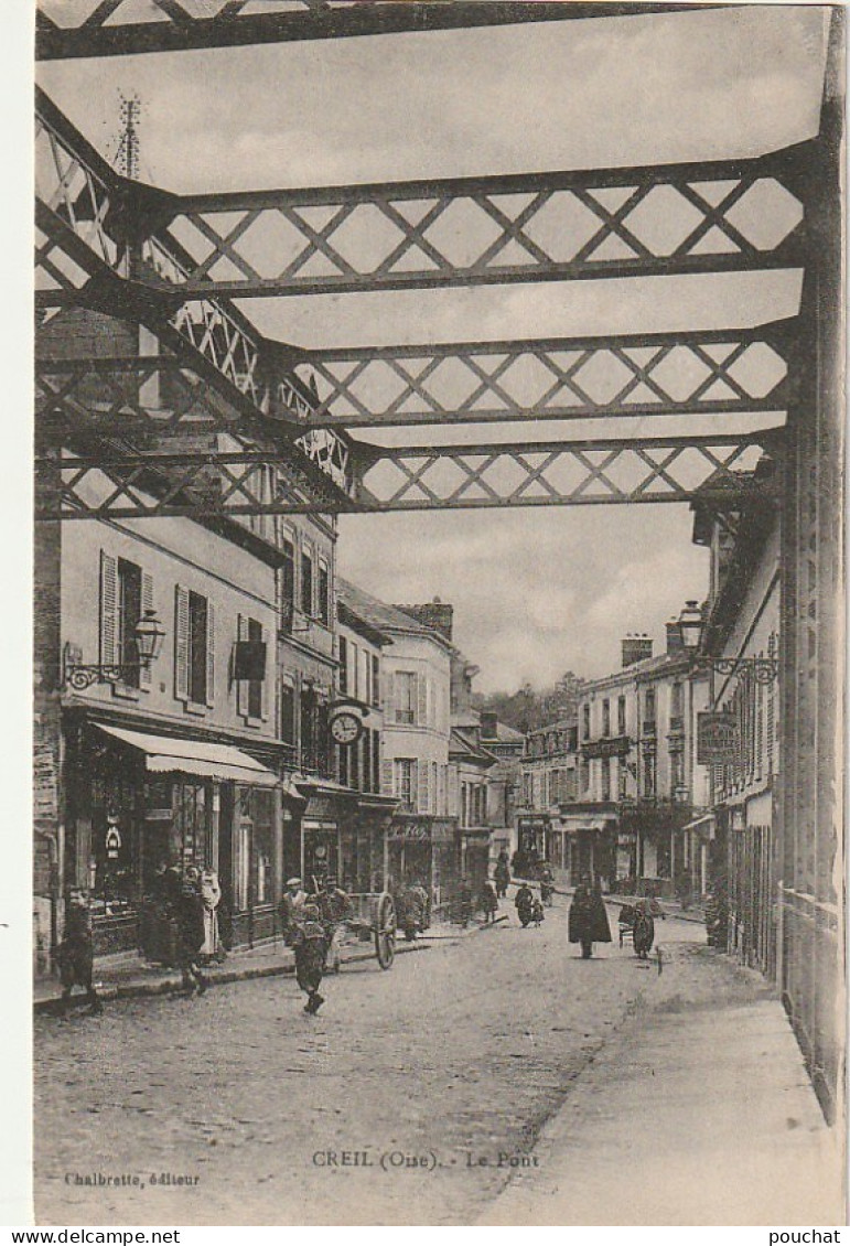 GU 2 -(60) CREIL - LE PONT  - COMMERCES - ANIMATION - COMMERCES -  2 SCANS - Creil