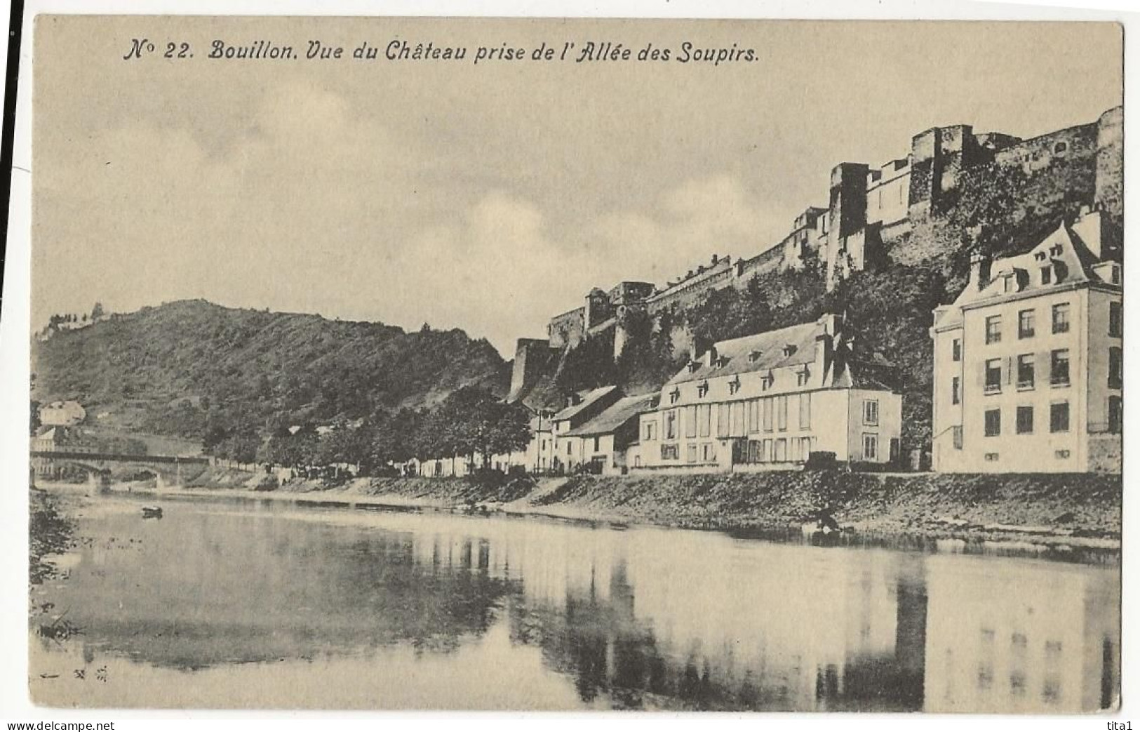 38 - Bouillon - Vue Du Château  Prise De L' Allée Des Soupirs (N°22) - Bouillon