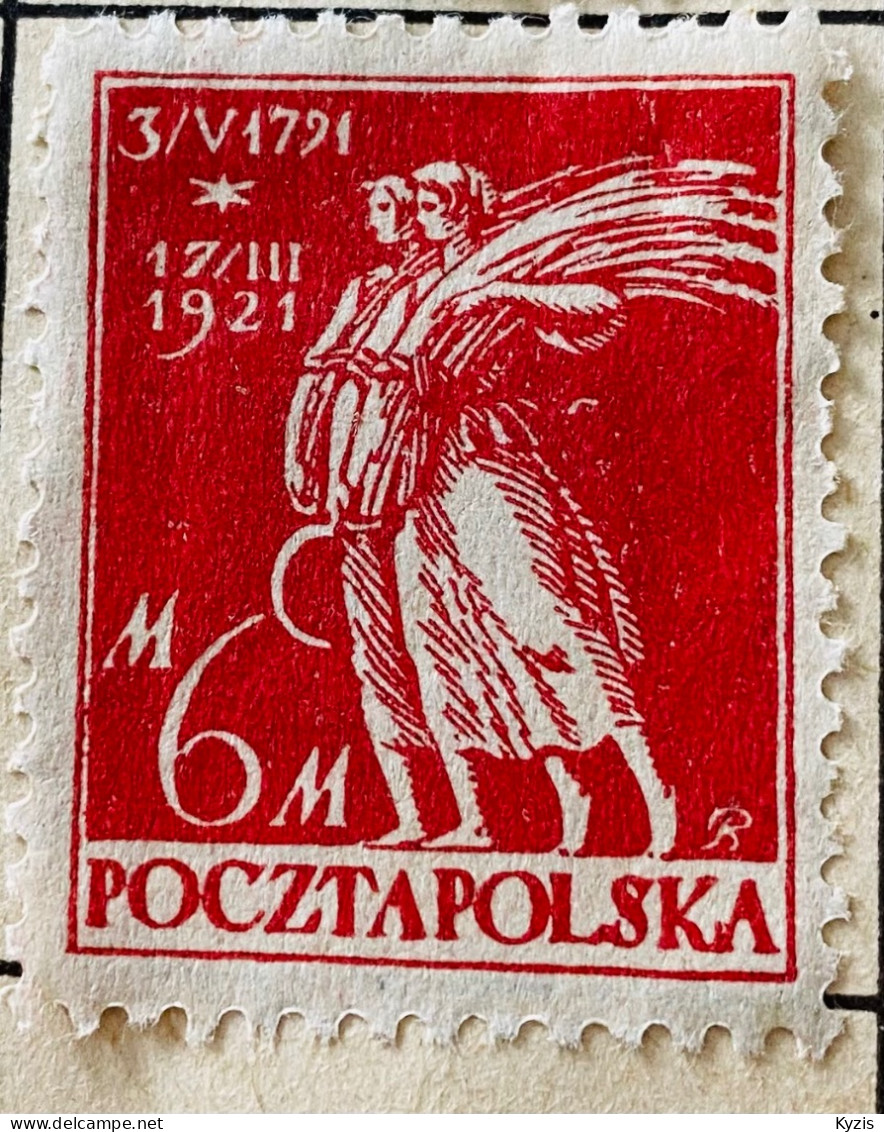 POLOGNE-1921-YT 238-CONSTITUTION - AVEC GOMME - BEAU DÉFAUT - Unused Stamps