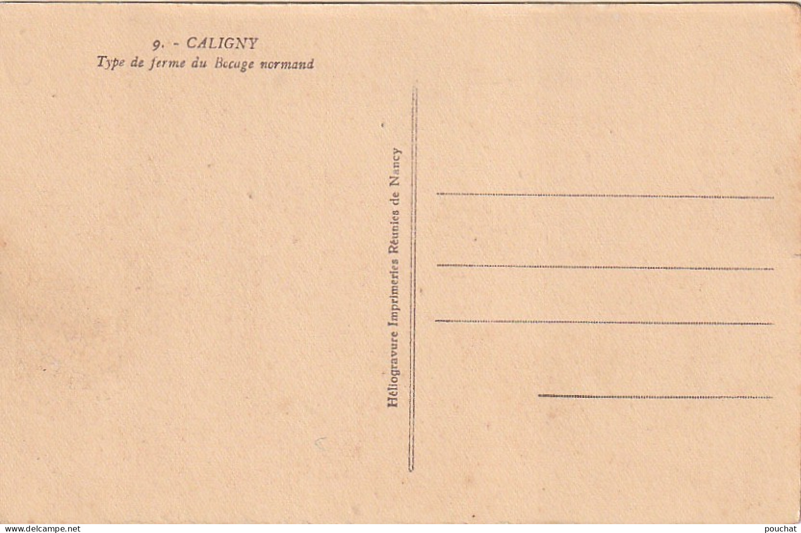 GU 4 -(61) CALIGNY - TYPE DE FERME DU BOCAGE NORMAND  - VACHES AUX PATURAGES  - 2 SCANS - Andere & Zonder Classificatie