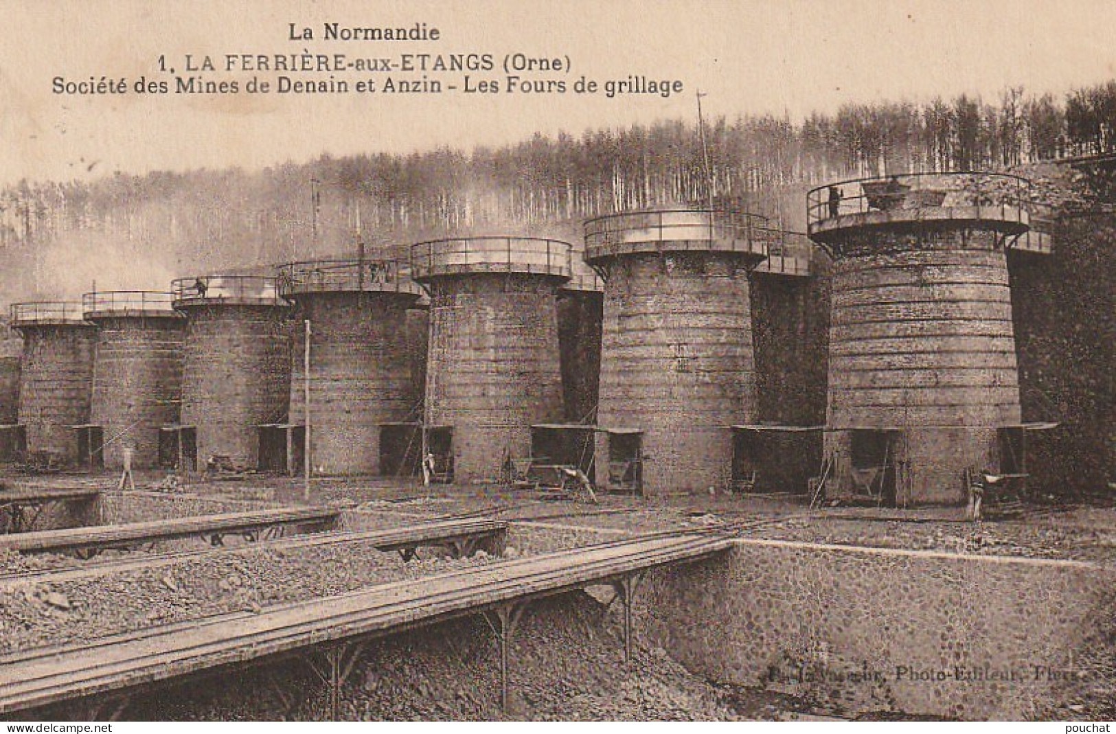 GU 4 -(61) LA FERRIERE AUX ETANGS - SOCIETE DES MINES DE DENAIN ET ANZIN - LES FOURS DE GRILLAGE  - 2 SCANS - Sonstige & Ohne Zuordnung