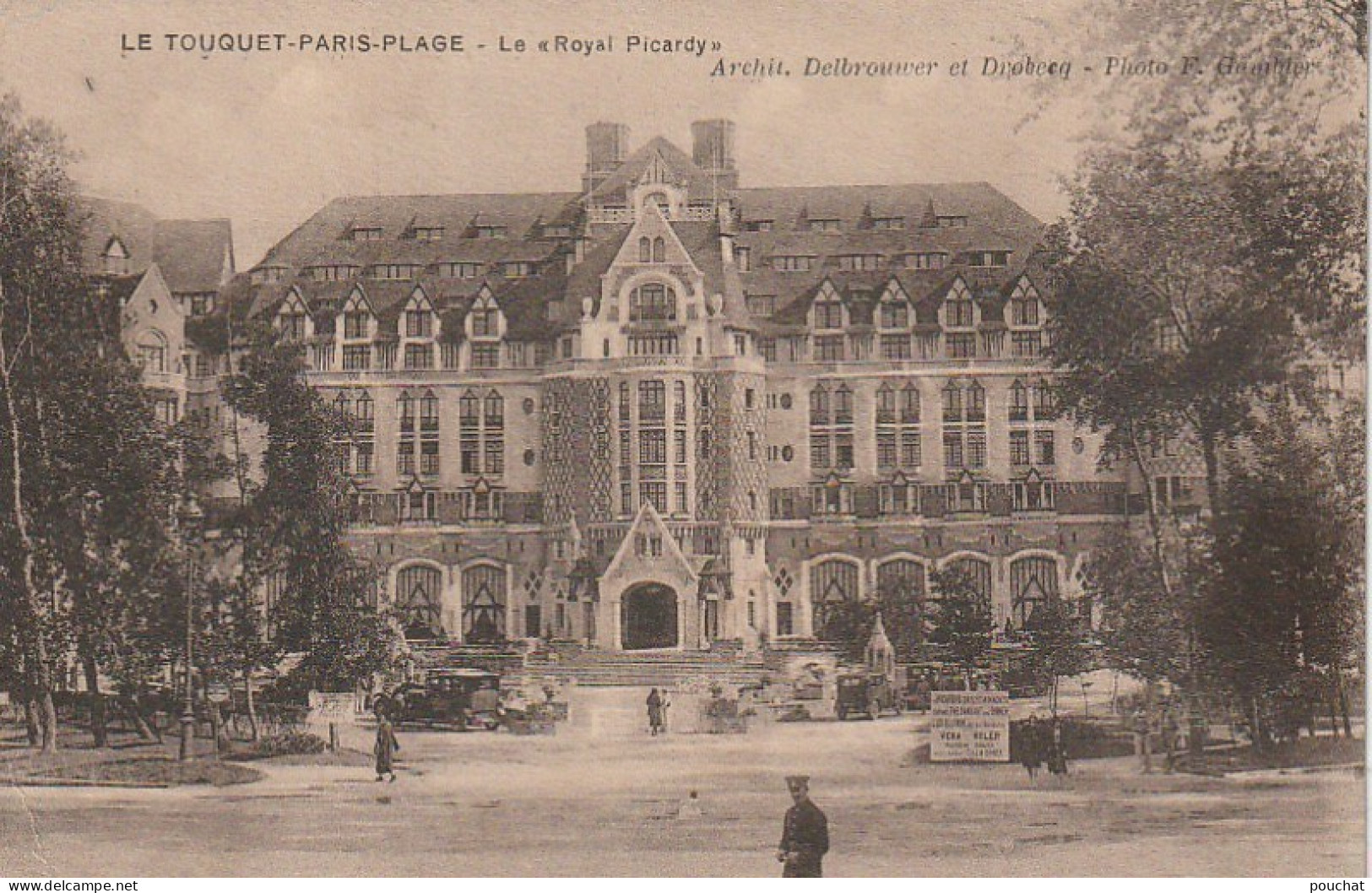 GU 7 -(62) LE TOUQUET PARIS PLAGE  - HOTEL   LE " ROYAL PICARDY " - AUTOMOBILES  - 2 SCANS - Le Touquet