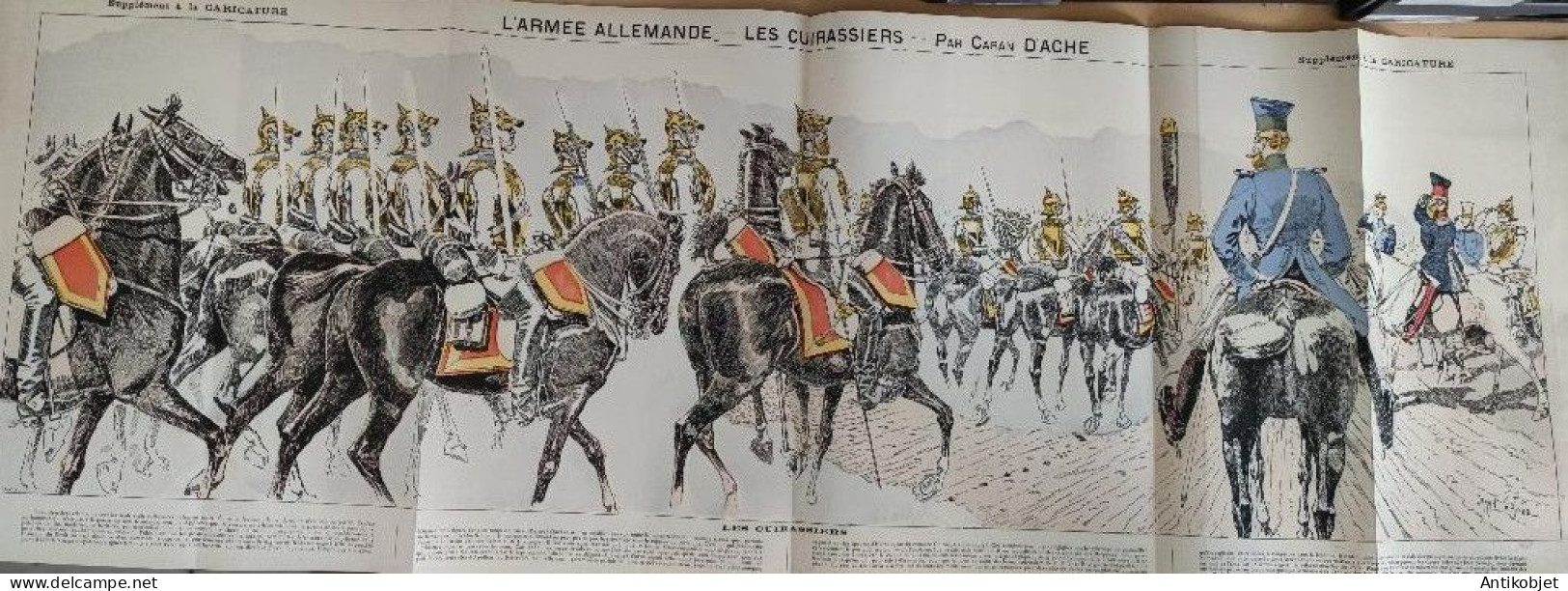 La Caricature 1884 N°260 Armée Allemande Cuirassiers Caran D'Ache - Zeitschriften - Vor 1900