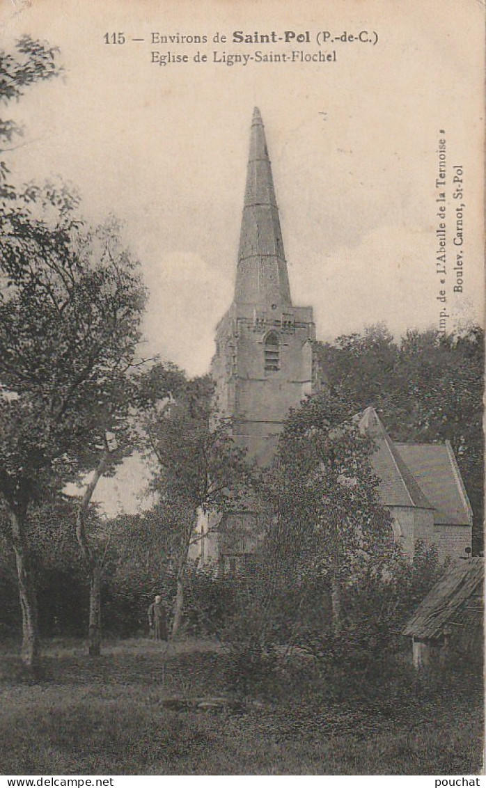 GU 8 -(62) ENVIRONS DE SAINT POL -  EGLISE DE LIGNY SAINT FLOCHEL   - 2 SCANS - Other & Unclassified