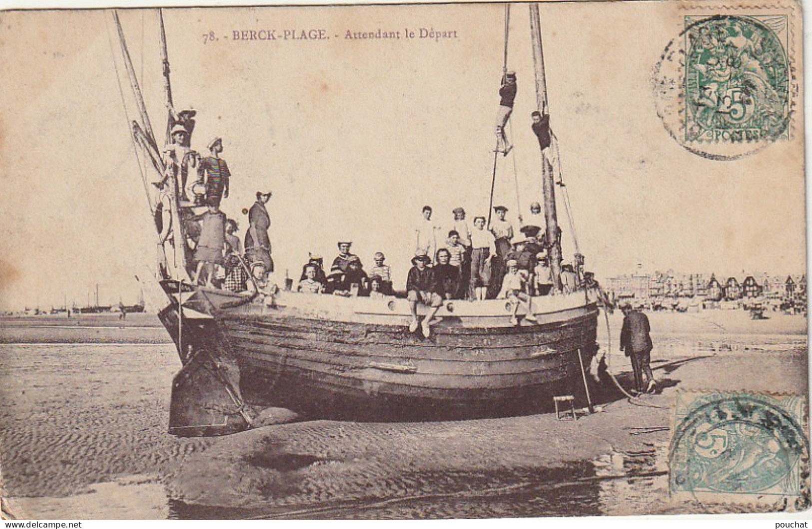 GU 8 -(62) BERCK PLAGE  - ATTENDANT LE DEPART- ANIMATION - MATELOTS D'UN JOUR -  2 SCANS - Berck