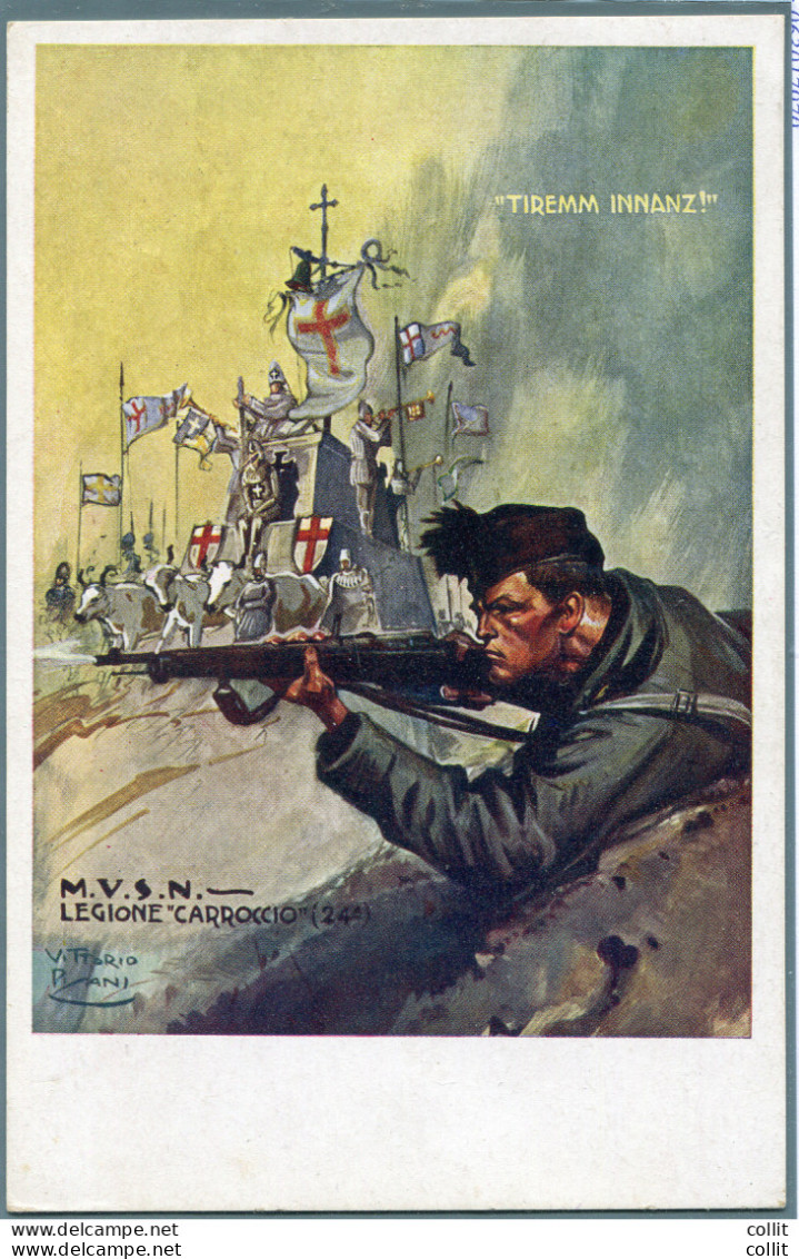 M.V.S.N. "Legione Carroccio" Cartolina Disegnata Da Vittorio Pisani - Marcophilie