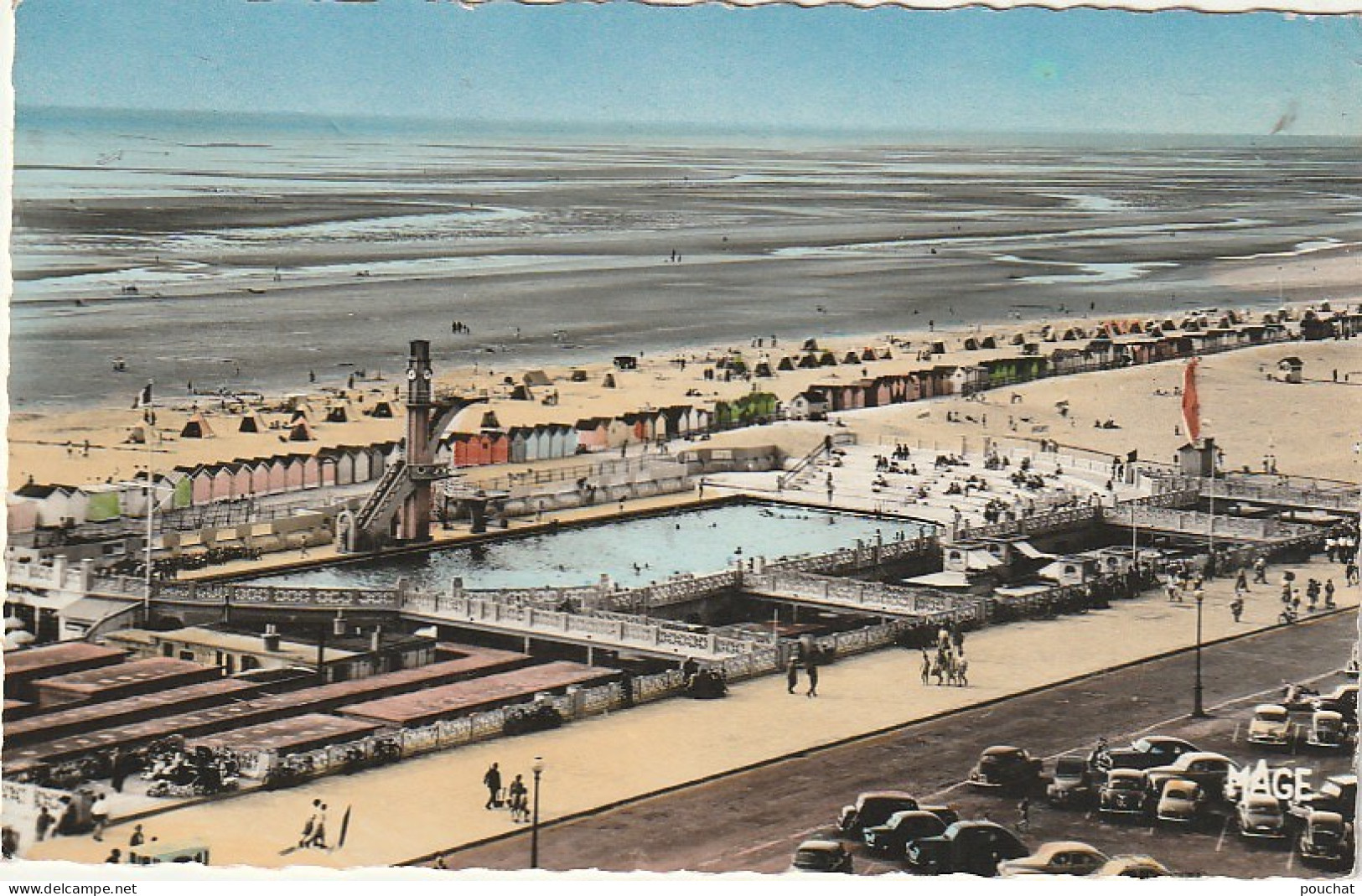 GU 9 -(62) LE TOUQUET PARIS PLAGE - LA PISCINE - VUE GENERALE - CARTE COULEURS  - 2 SCANS - Le Touquet