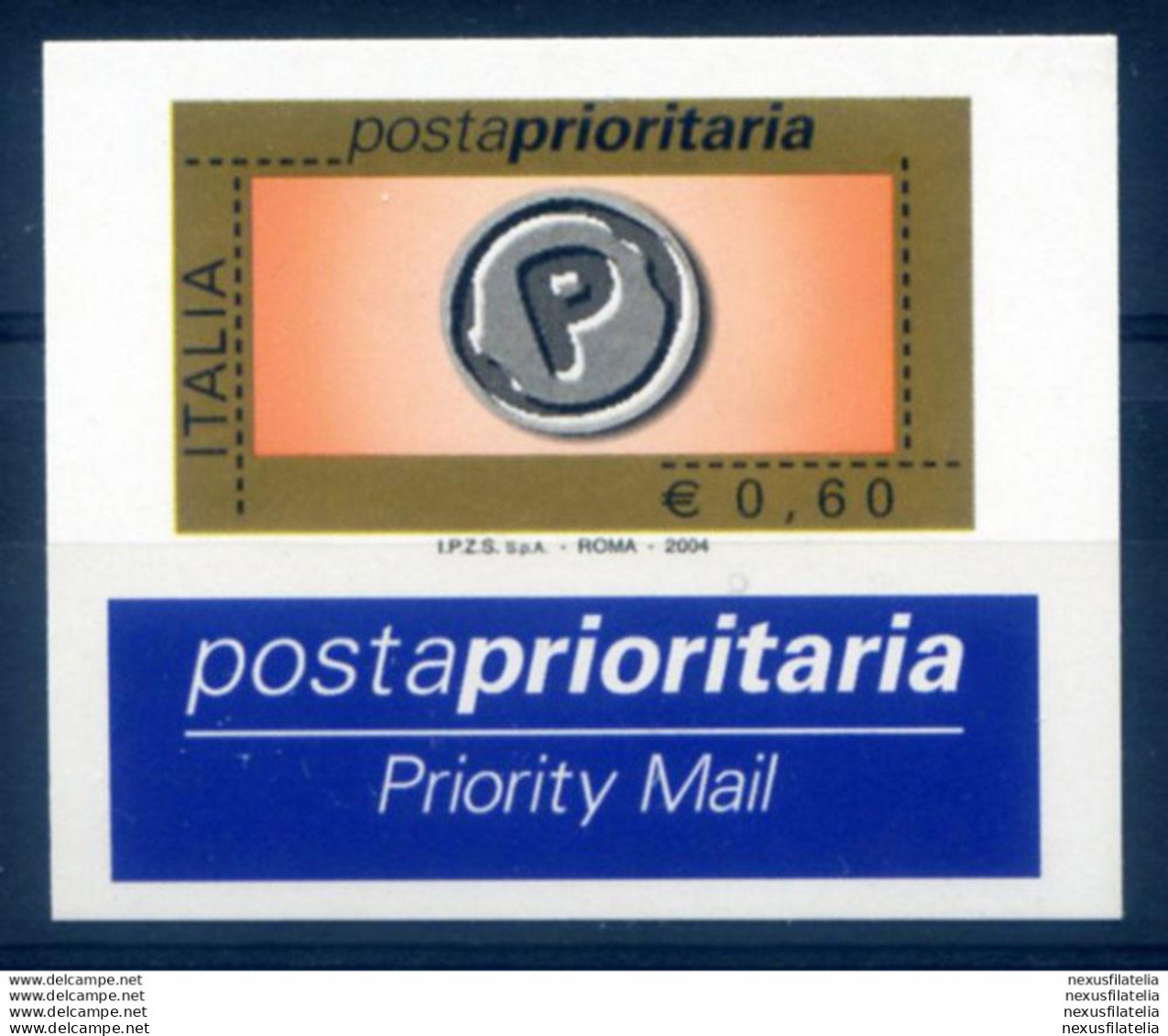 Posta Prioritaria 60 C. Non Dentellato. Varietà. - Errors And Curiosities