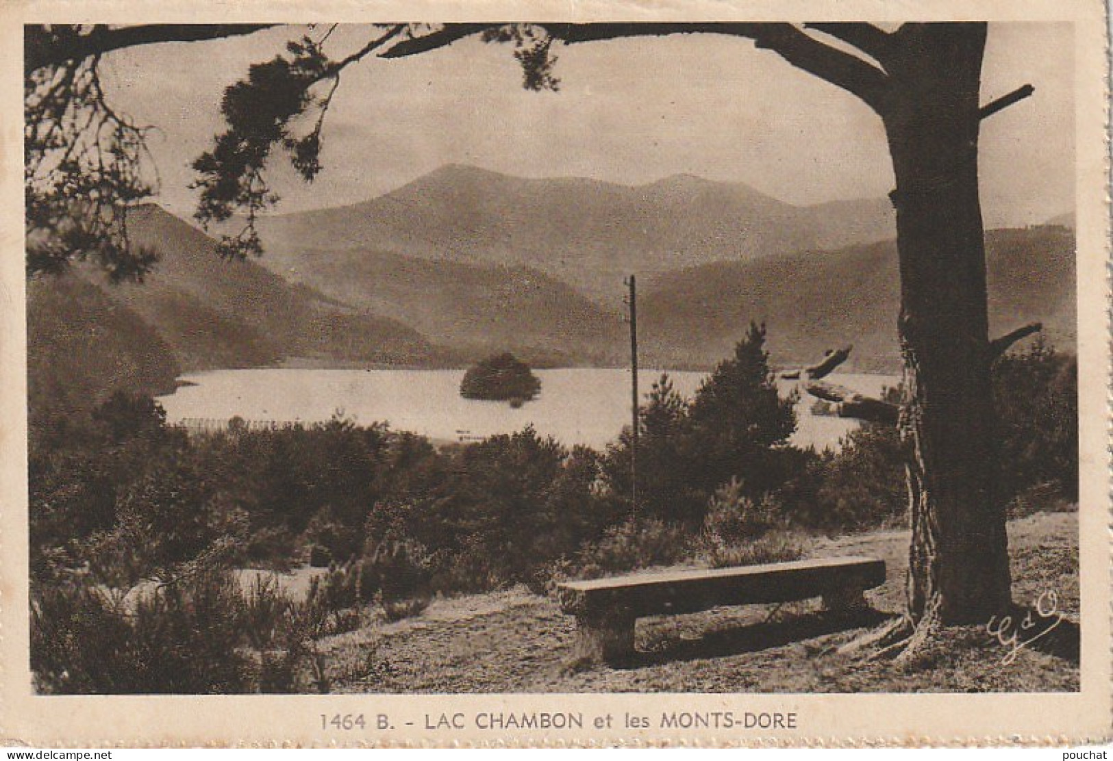 GU 12 -(63) LAC CHAMBON ET LES MONTS DORE -  LA PLAGE ET SES BAIGNEURS - CARTE LETTRE  - 3 SCANS - Autres & Non Classés