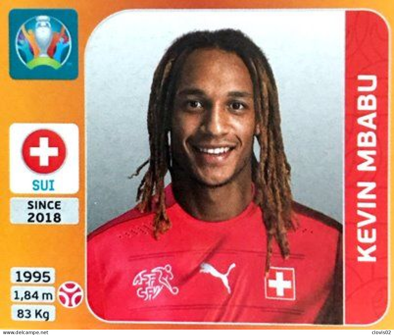 49 Kevin Mbabu - Switzerland - Panini Euro 2020 Tournament Edition Sticker Vignette - Sonstige & Ohne Zuordnung