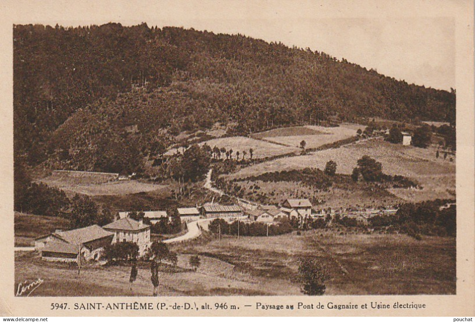 GU 12 -(63) SAINT ANTHEME  -  PAYSAGE  AU PONT GAGNAIRE ET USINE ELECTRIQUE   - 2 SCANS - Autres & Non Classés