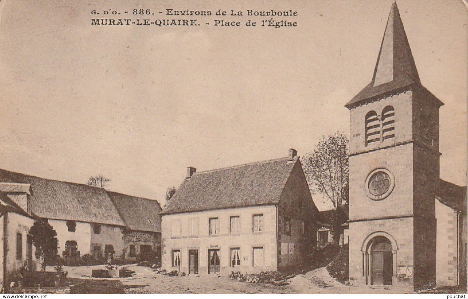 GU 12 -(63) ENVIRONS DE LA BOURBOULE - MURAT LE QUAIRE  -  PLACE DE L'EGLISE   -  2 SCANS - Sonstige & Ohne Zuordnung