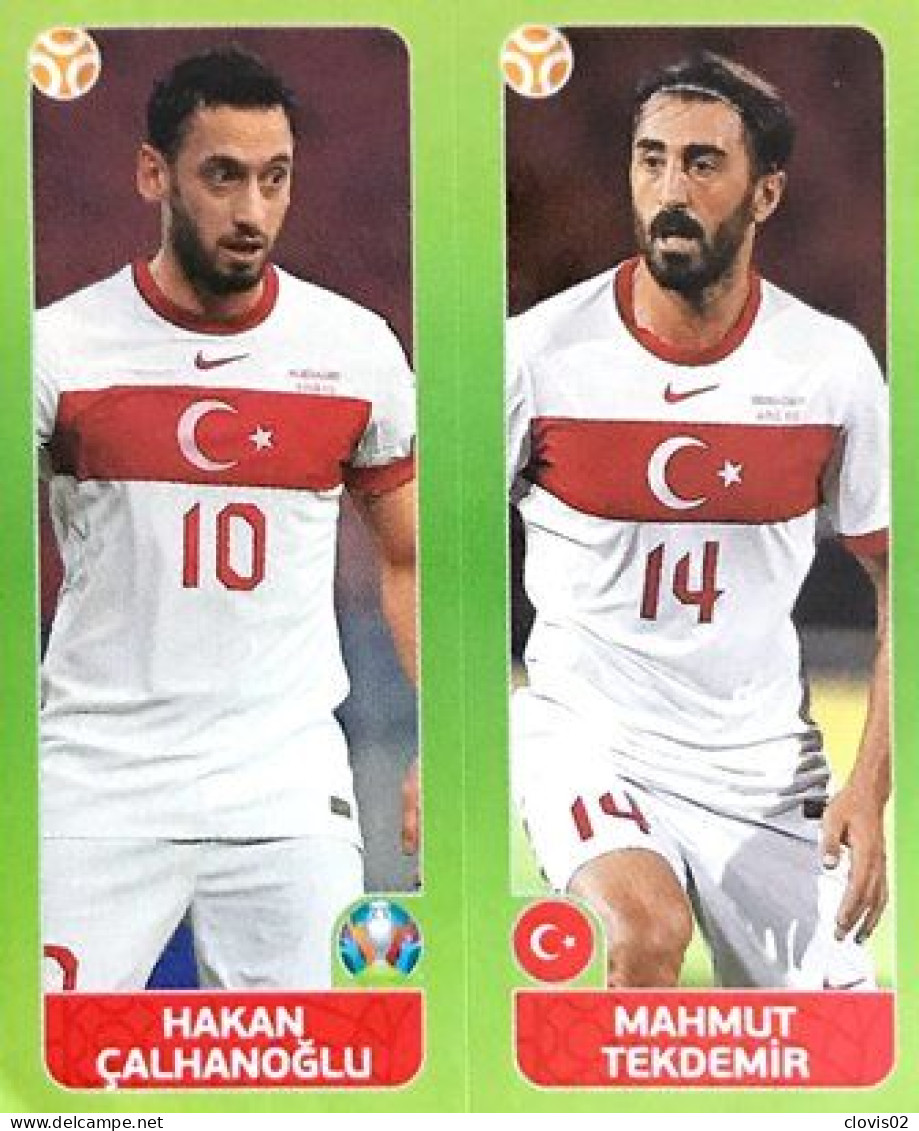 89 Hakan Calhanoglu / Mahmut Tekdemir - Turkey - Panini Euro 2020 Tournament Edition Sticker Vignette - Otros & Sin Clasificación