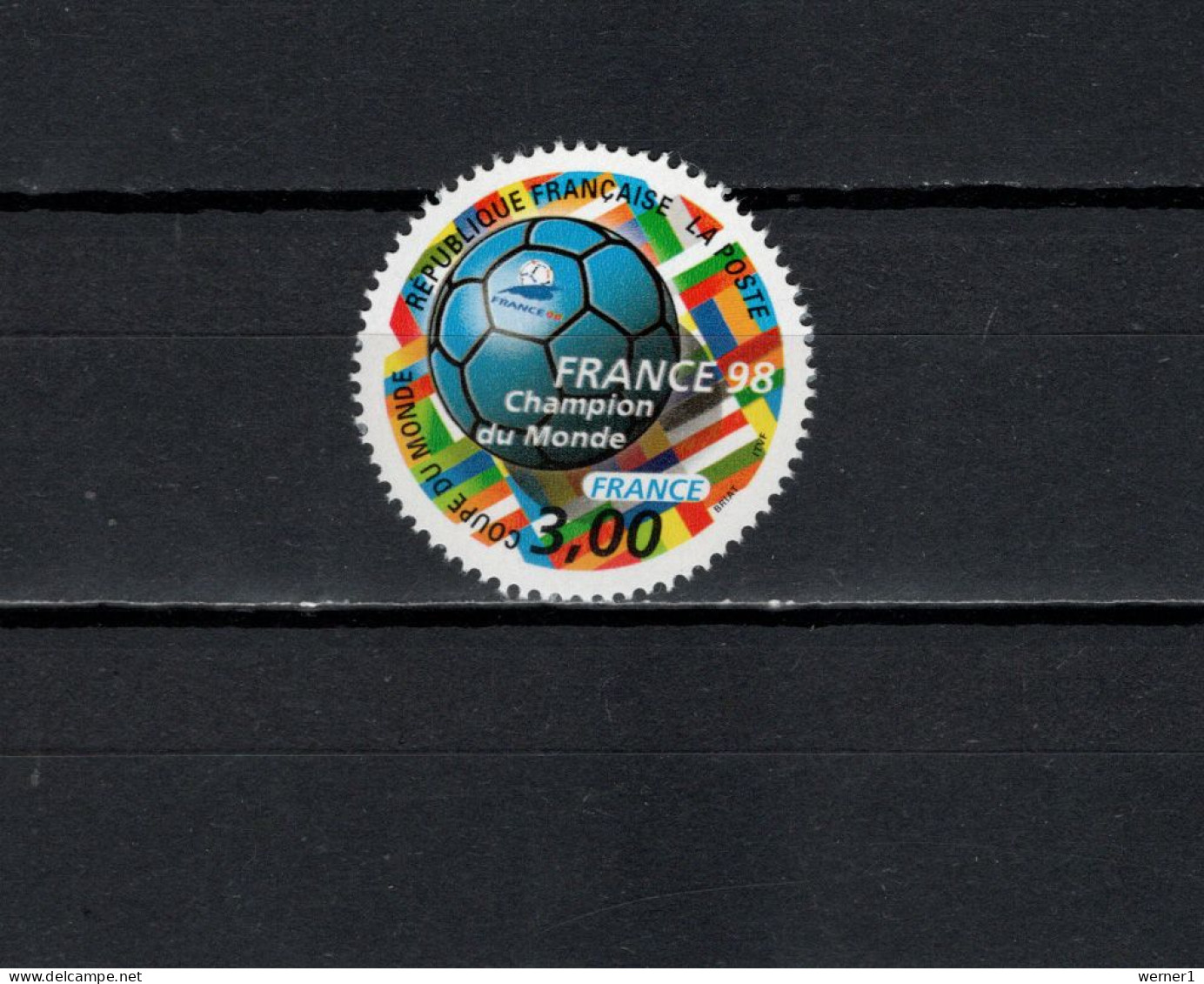France 1998 Football Soccer World Cup Stamp MNH - 1998 – Frankrijk