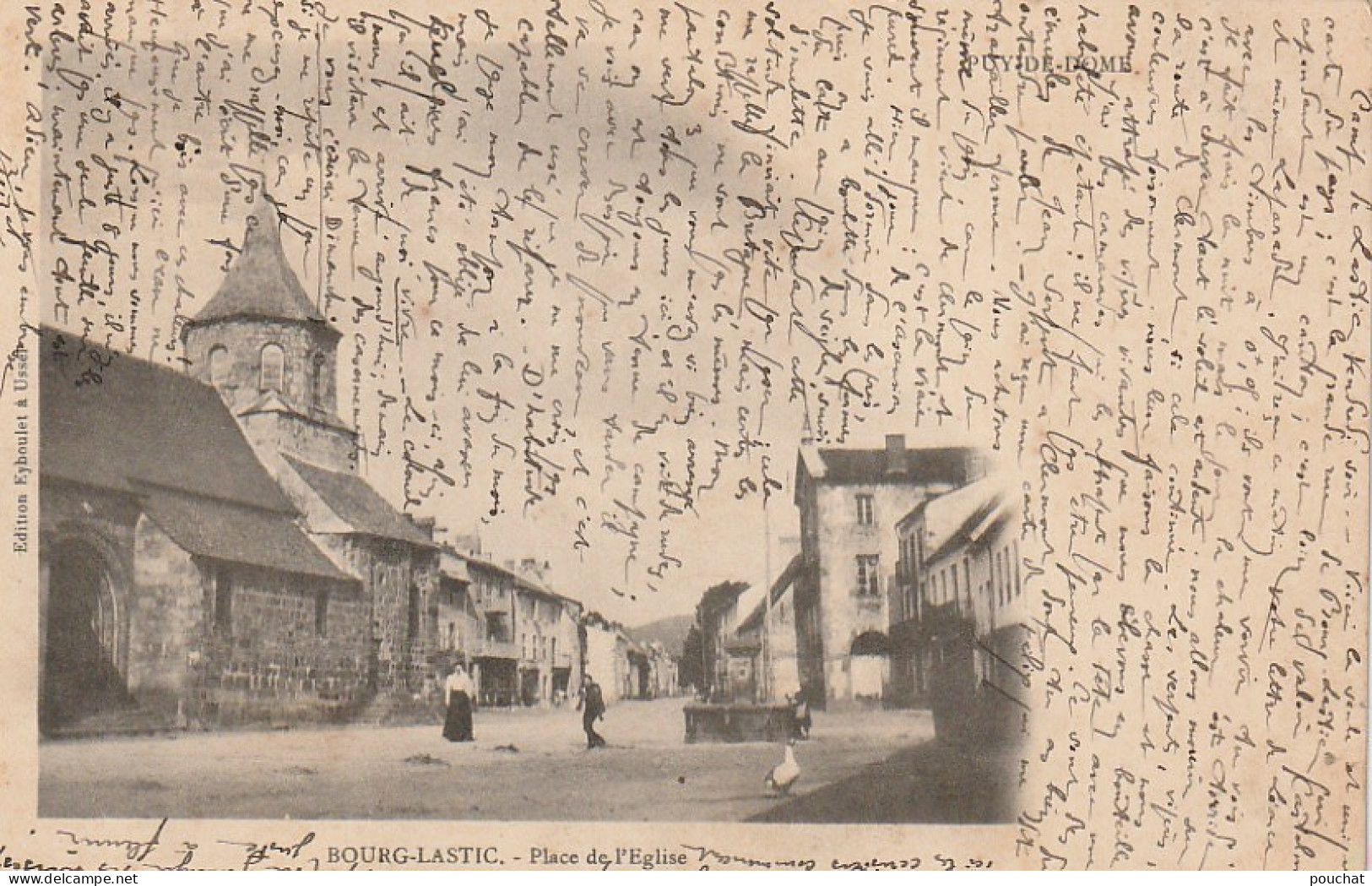 GU 13 -(63) BOURG LASTIC  -  PLACE DE L'EGLISE  -  2 SCANS - Andere & Zonder Classificatie