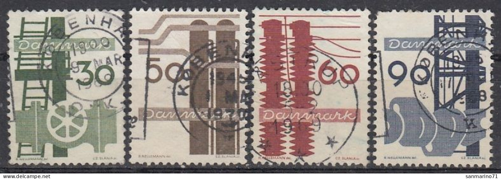 DENMARK 470-473,used,falc Hinged - Electricity