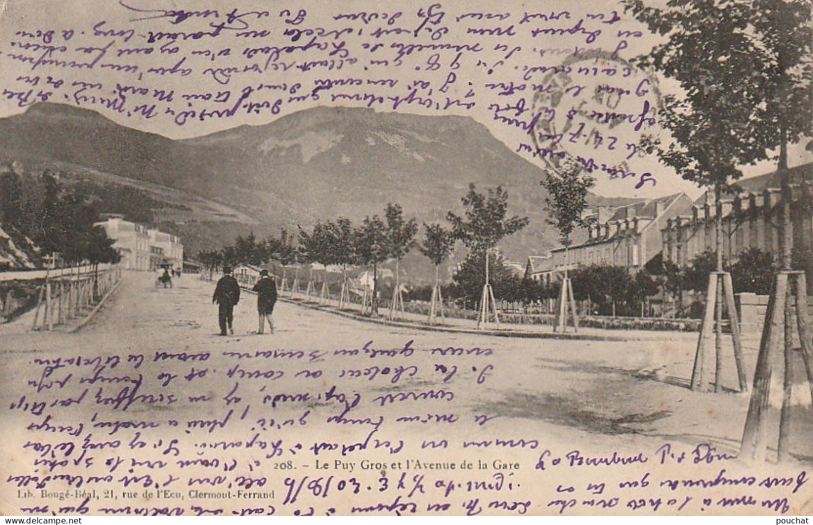 GU 13 -(63) LE PUY GROS ET L'AVENUE DE LA GARE   - 2 SCANS - Autres & Non Classés