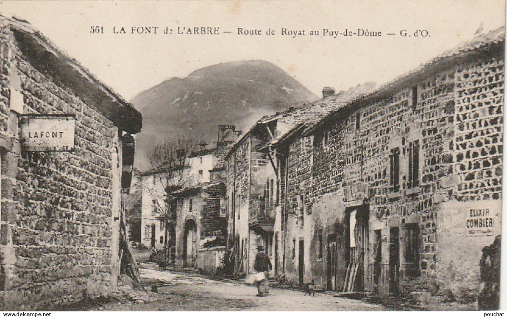 GU 13 -(63) LA FONT DE L'ARBRE -  ROUTE DE ROYAT AU PUY DE DOME   - 2 SCANS - Autres & Non Classés