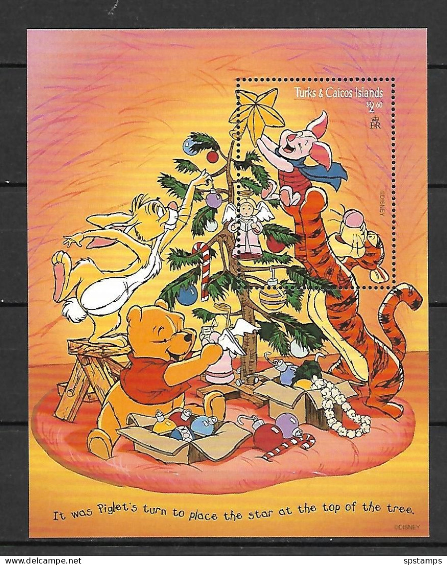 Disney Turks & Caicos 1996 Winnie The Pooh MS #2 MNH - Disney