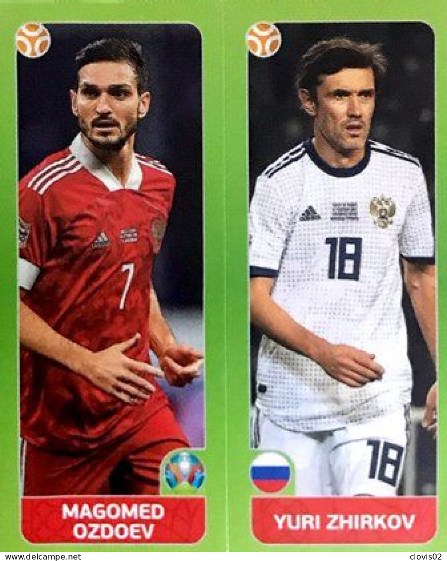 208 Magomed Ozdoev / Yuri Zhirkov - Russia - Panini Euro 2020 Tournament Edition Sticker Vignette - Other & Unclassified