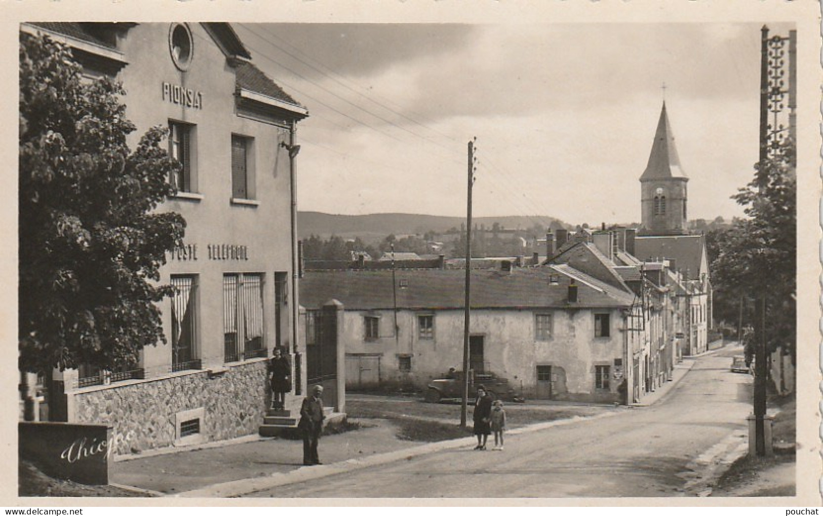 GU 14 -(63) PIONSAT  - LA POSTE - ANIMATION - VILLAGEOIS  -  2 SCANS - Autres & Non Classés