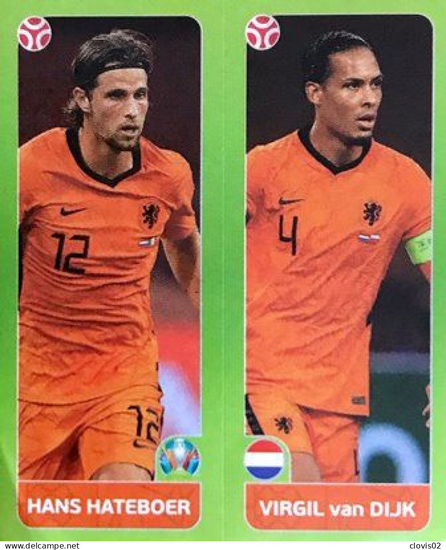 264 Hans Hateboer / Virgil Van Dijk - Netherlands - Panini Euro 2020 Tournament Edition Sticker Vignette - Sonstige & Ohne Zuordnung